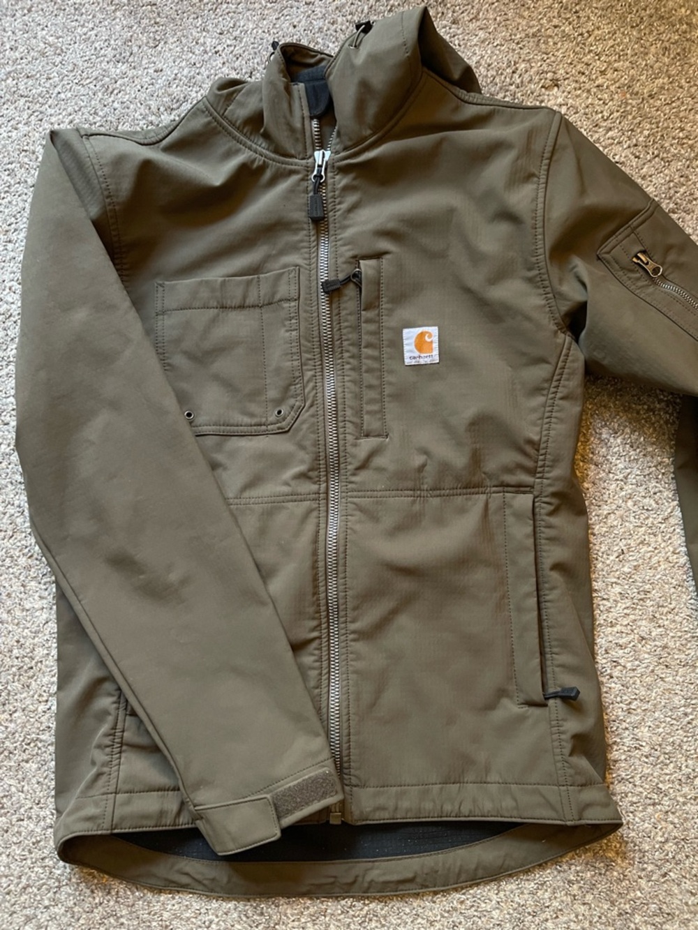 Carhartt Olive Brown Jacket with Hood
